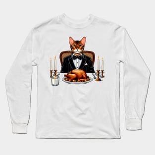 Bengal Cat Thanksgiving Long Sleeve T-Shirt